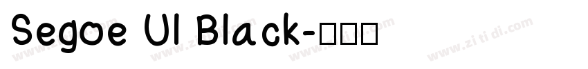 Segoe Ul Black字体转换